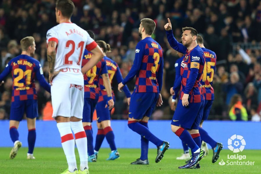  Celebración del gol de Leo Messi.