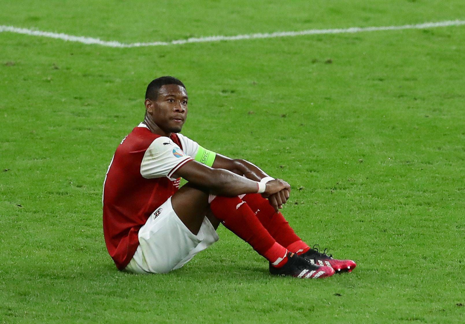  David Alaba, durante un partido con Austria de la Eurocopa 2020.