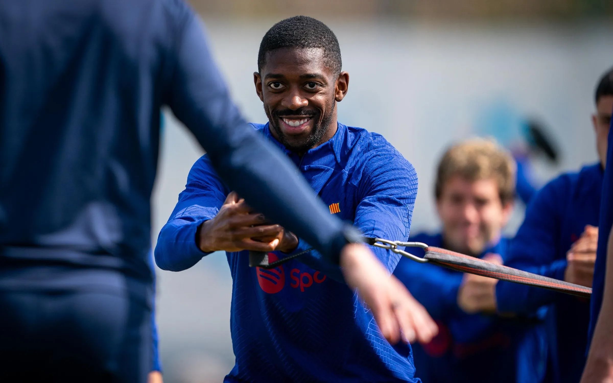Ousmane Dembélé, en una sesión del Barcelona.
