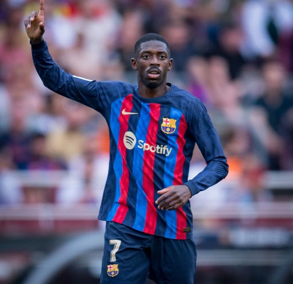 Dembélé, durante el Barcelona-Elche.