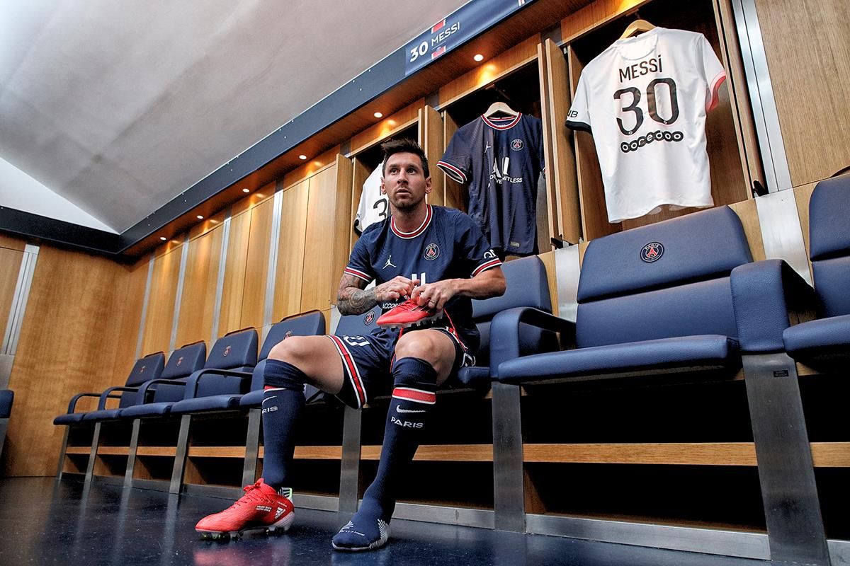  Leo Messi, con la camiseta del PSG.