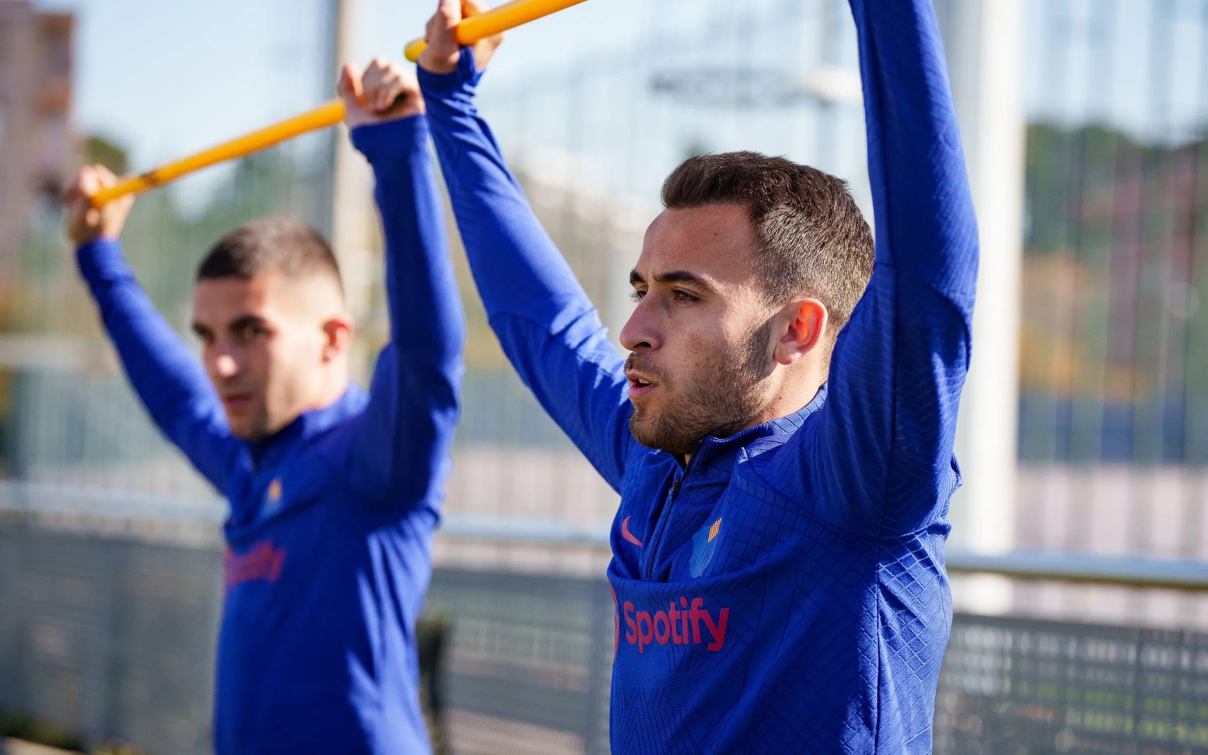 Eric García, en una sesión del Barcelona.