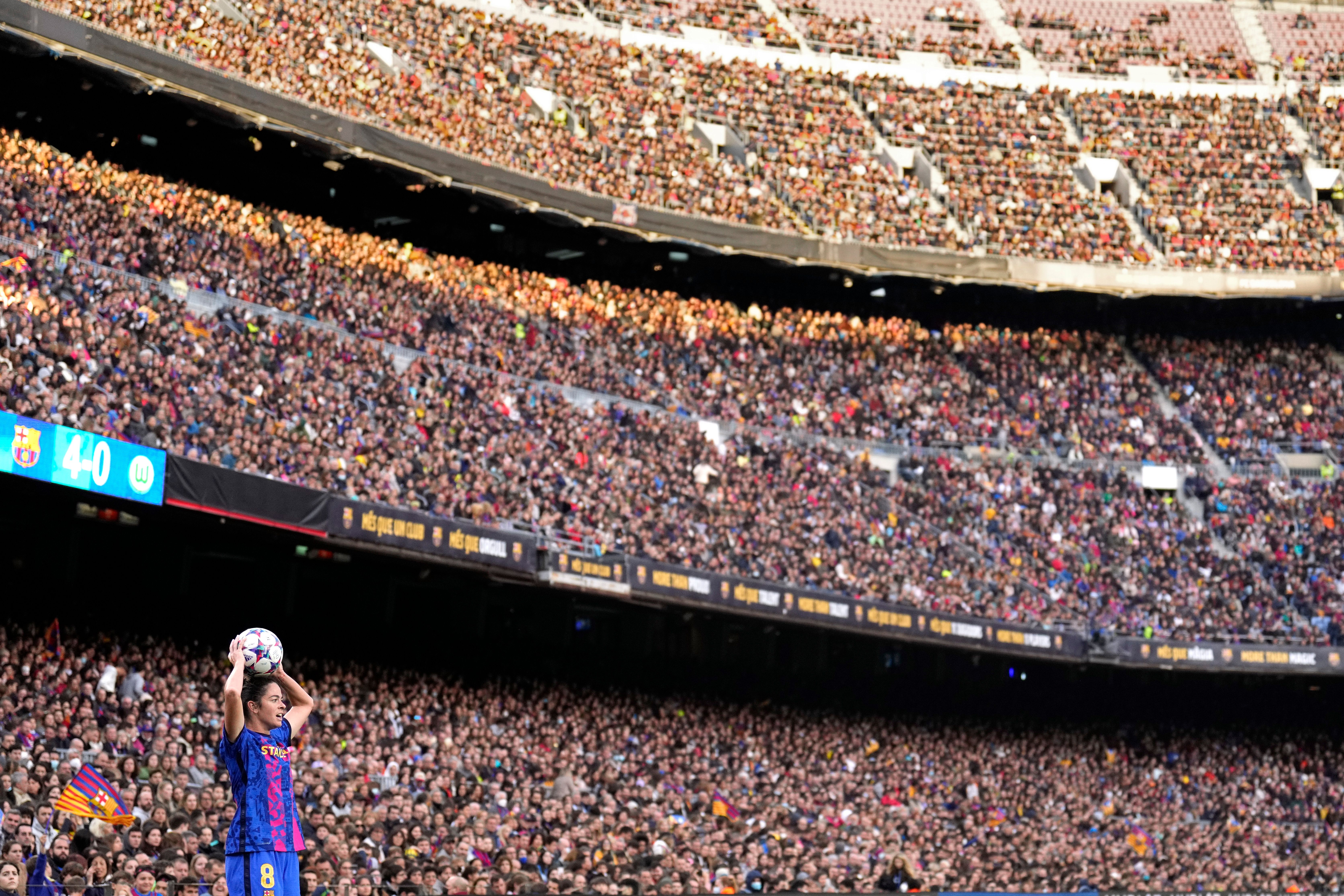  El Camp Nou, a rebosar en el Barça-Wolfsburgo