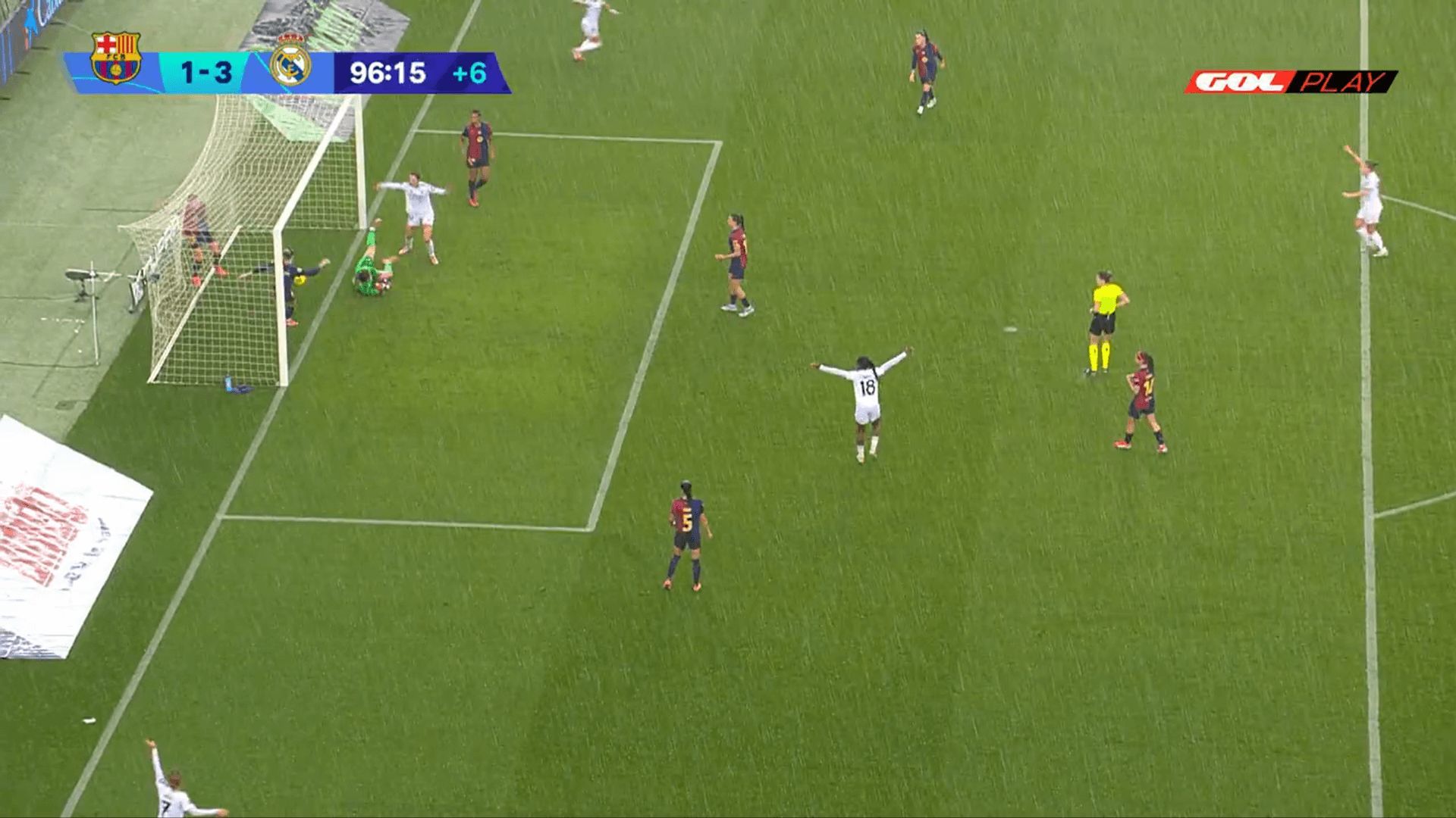 El tercer gol del Real Madrid al Barça.