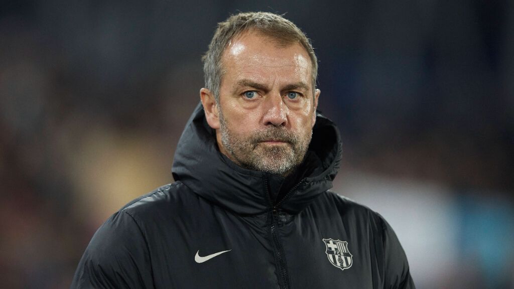  Hansi Flick, en un partido del FC Barcelona (Cordon Press)