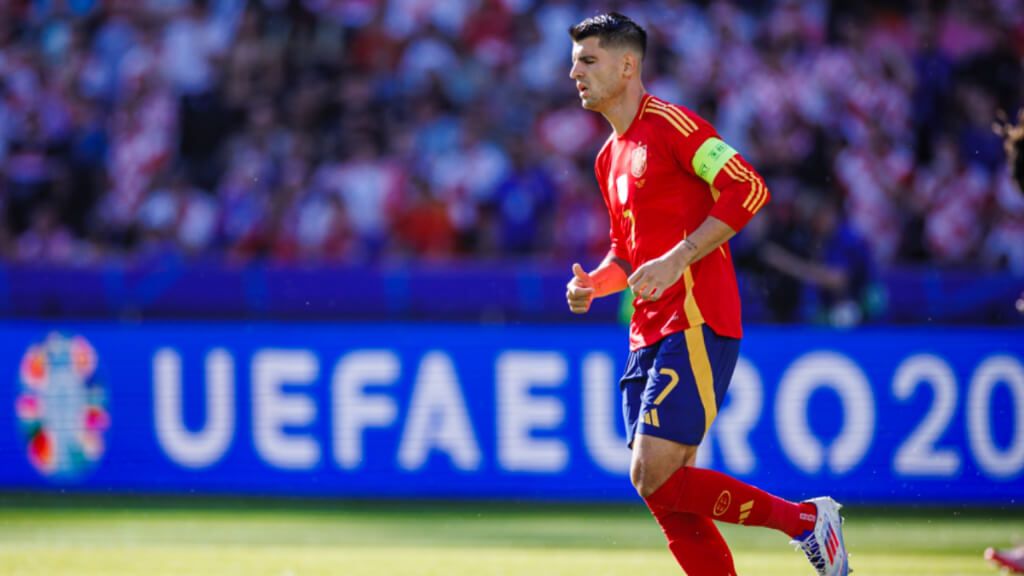 Álvaro Morata, con la Selección Española-Croacia en la Eurocopa (foto: Sefutbol twitter)