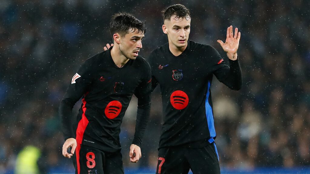 Pedri y Marc Casadó con el Barça (Europa Press)