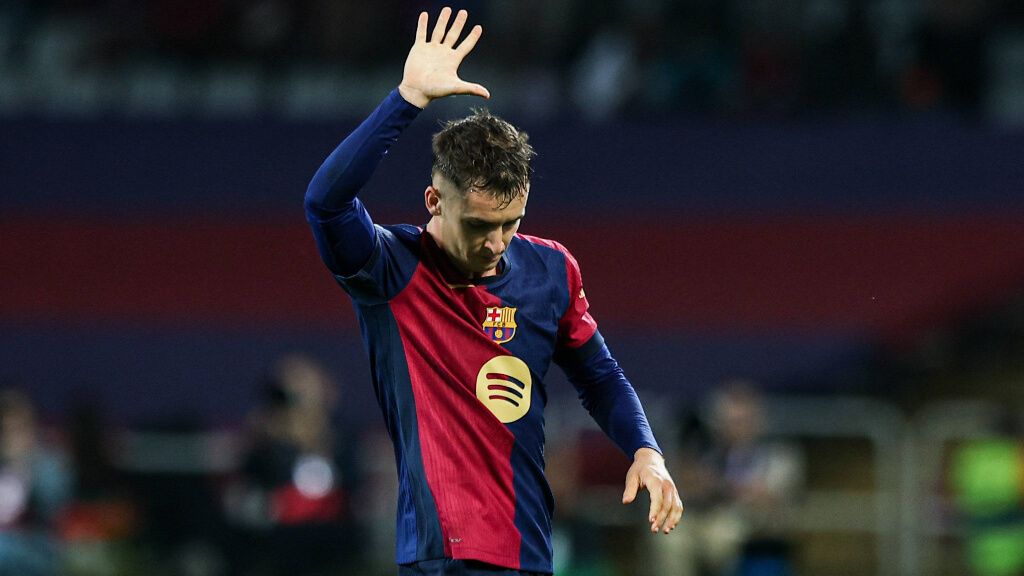 Marc Casadó en un partido con el FC Barcelona