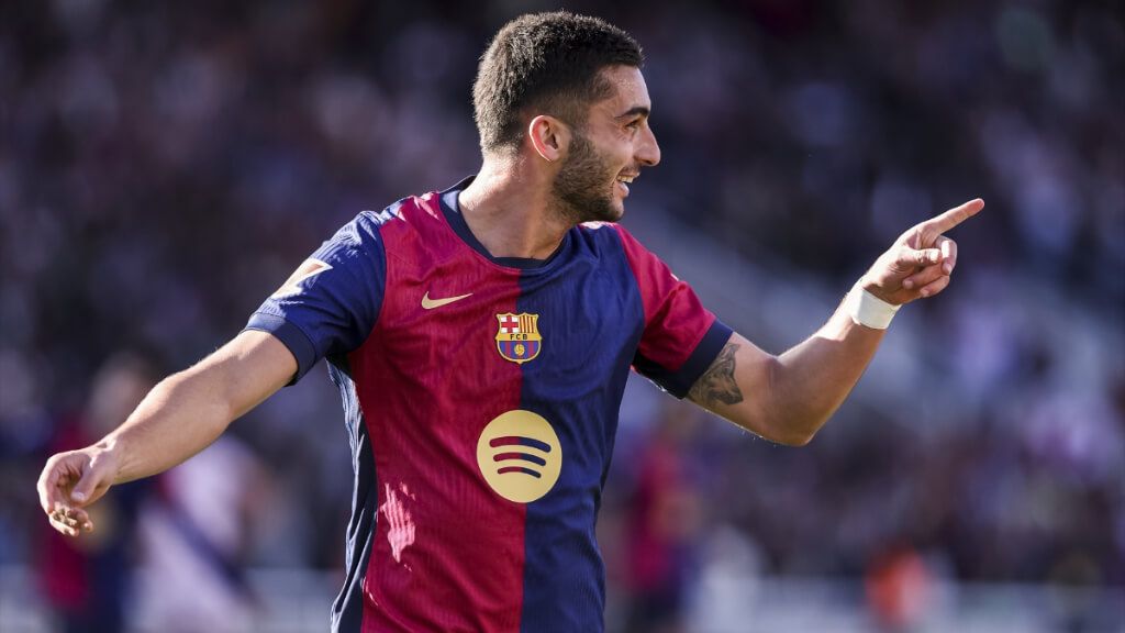 Ferran Torres celebrando un gol ante el Girona