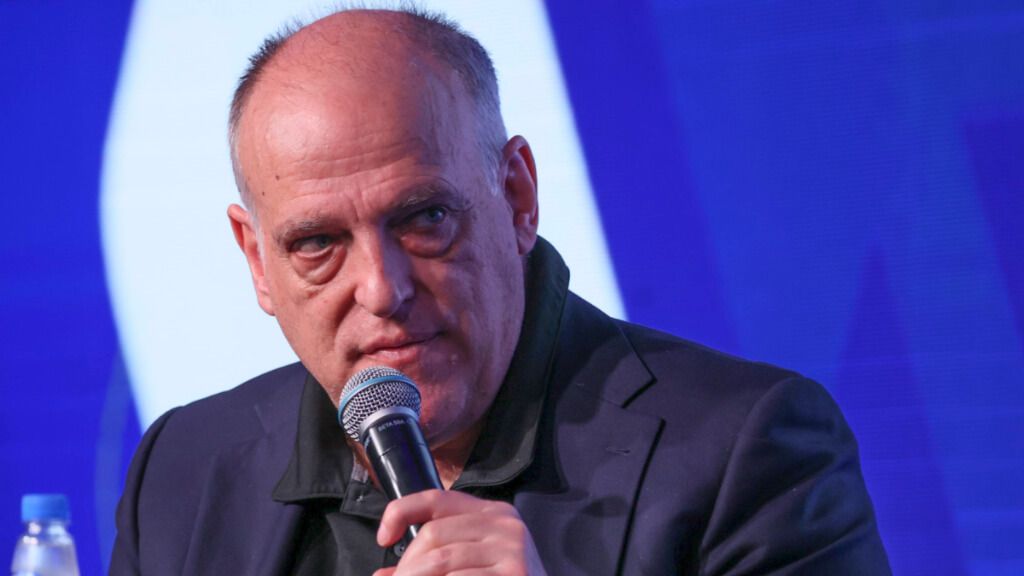 Javier Tebas en una charla en Brasil (Cordon Press)