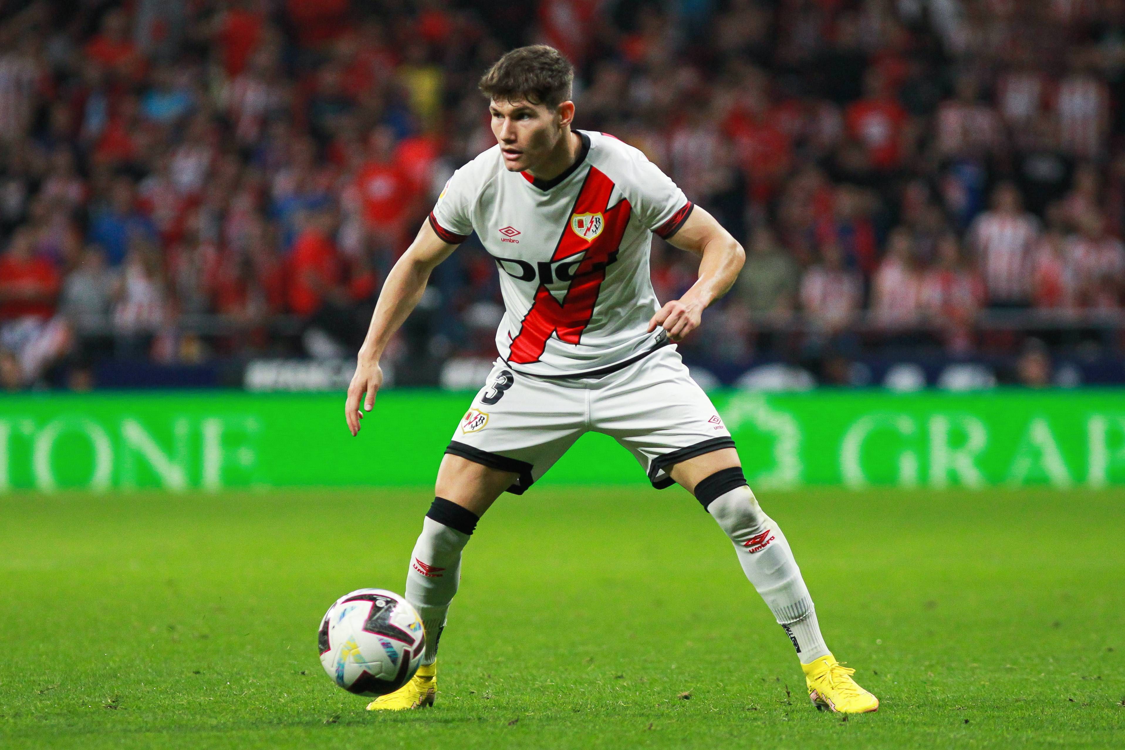  Fran García, en un partido con el Rayo Vallecano.