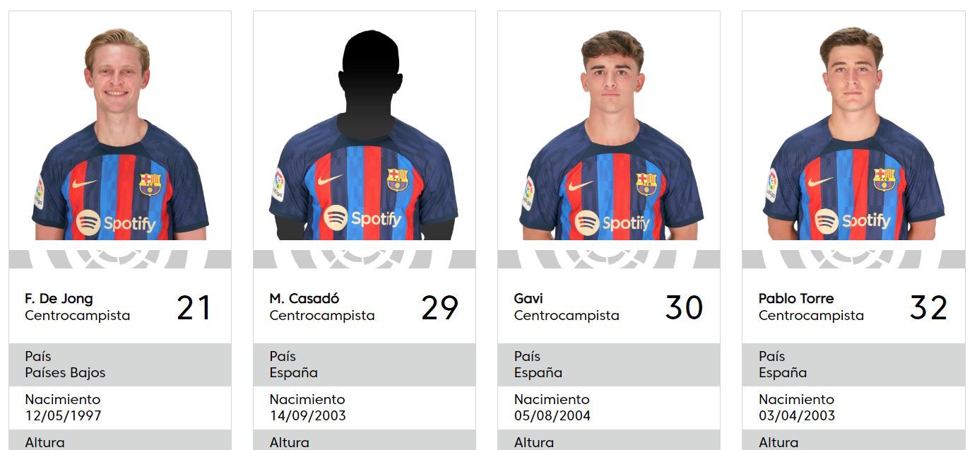 Gavi, inscrito en LaLiga con el dorsal '30'.