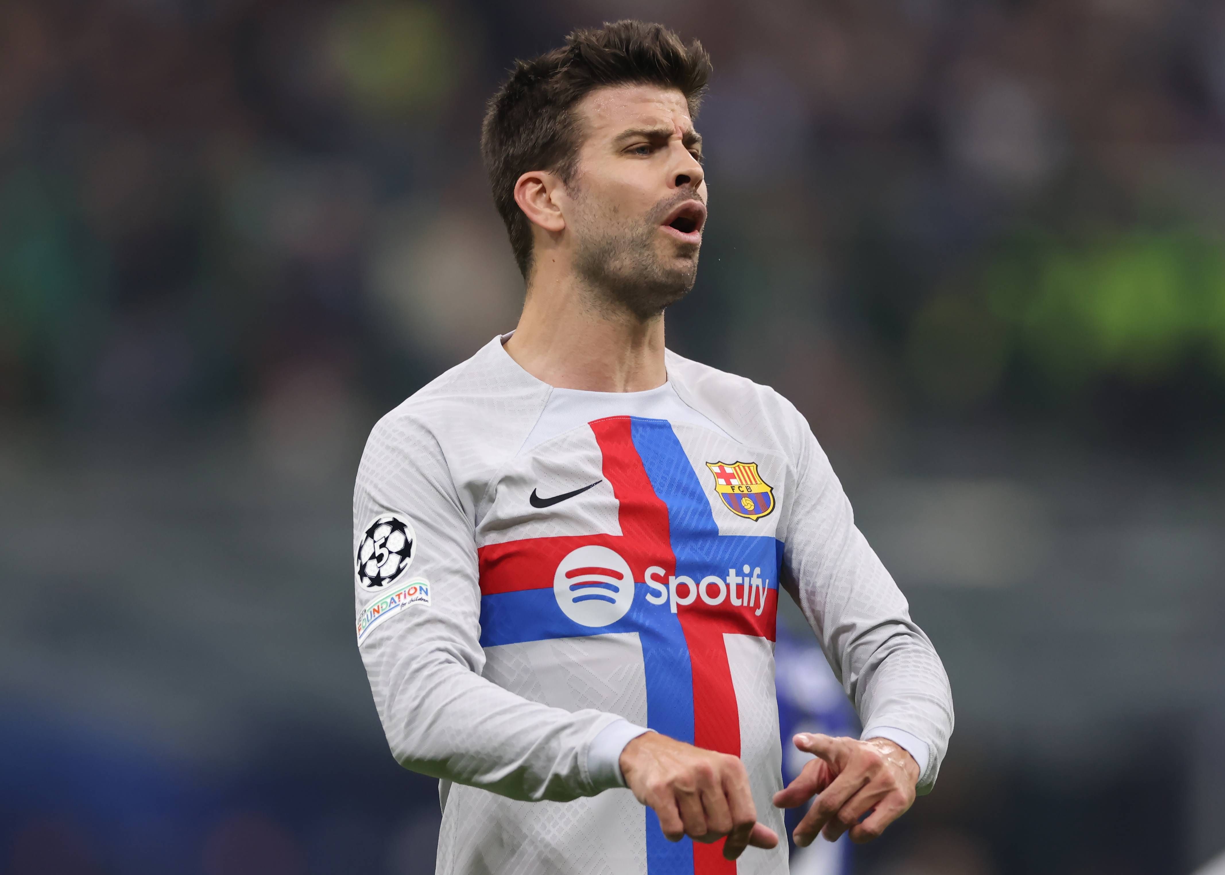  Gerard Piqué, durante el Inter de Milán-Barcelona.