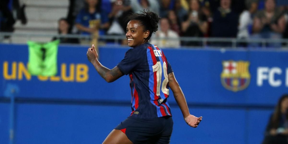  Geyse Ferreira, en un partido con el Barça.