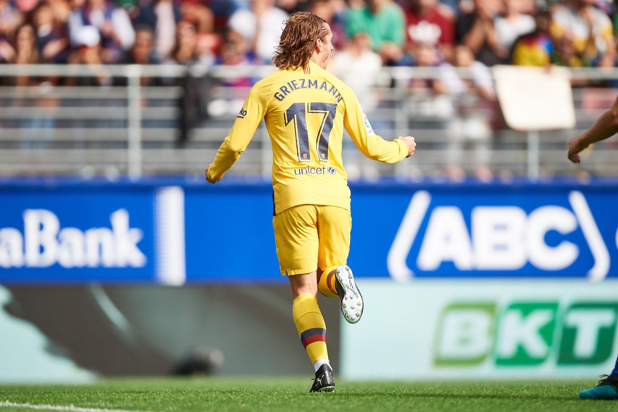 Griezmann celebra su gol ante el Eibar.