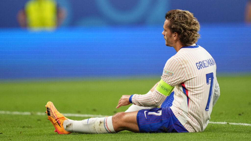 Griezmann tras fallar una ocasión ante Países Bajos (X: @equipedefrance).