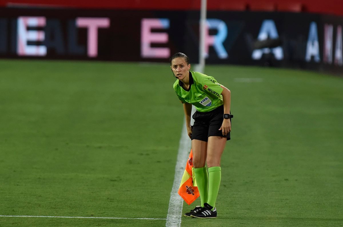 Guadalupe Porras, en un partido de LaLiga Santander.