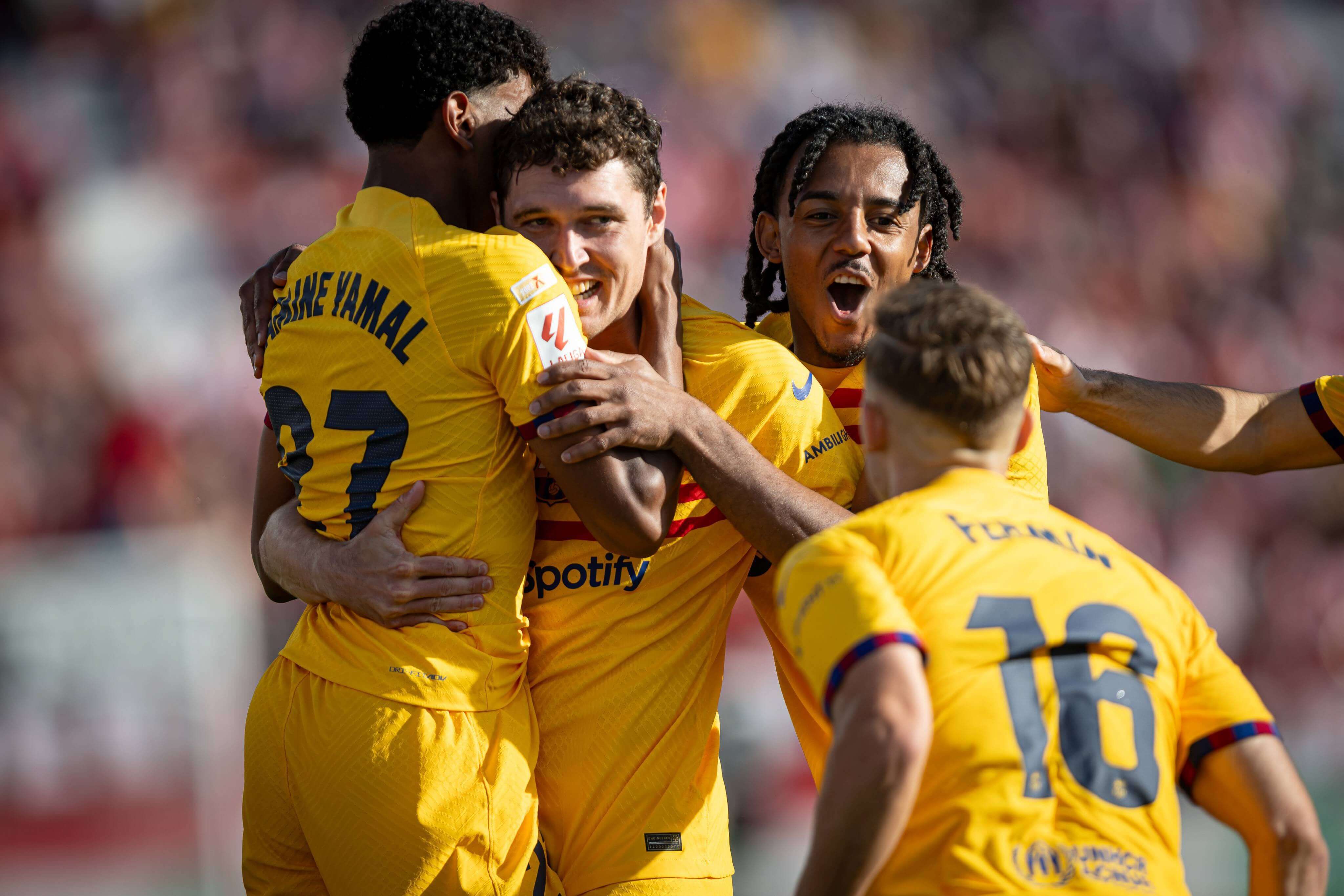 Christensen celebra su gol en el Girona-Barcelona (FOTO: Cordón Press).
