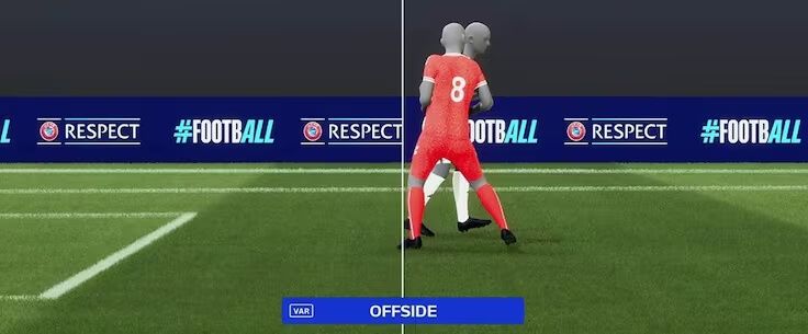  El fuera de juego de Delaney en el Alemania-Dinamarca (RTVE)