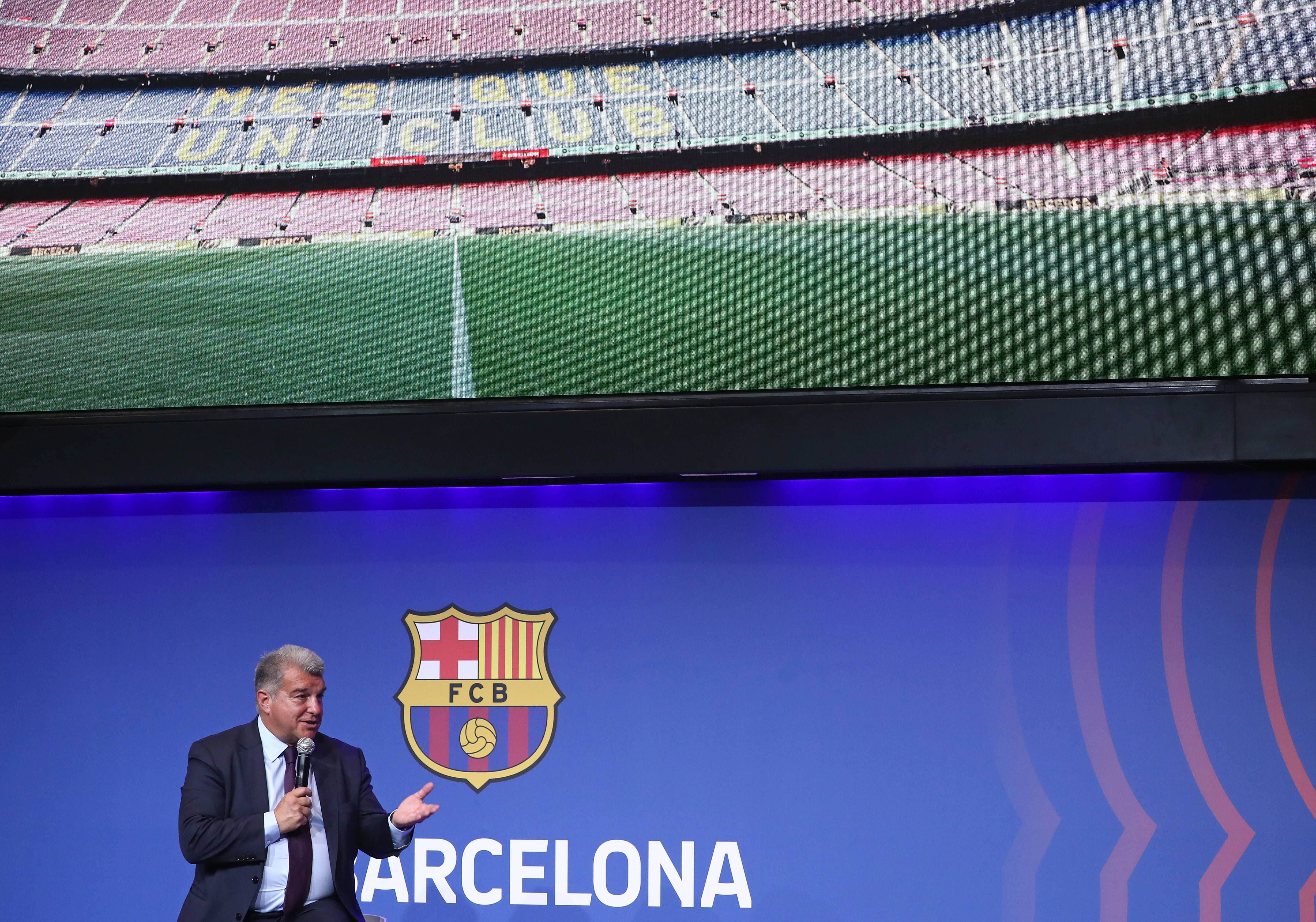  Joan Laporta, en rueda de prensa del Barcelona por el 'caso Negreira' (FOTO: Cordón Press).