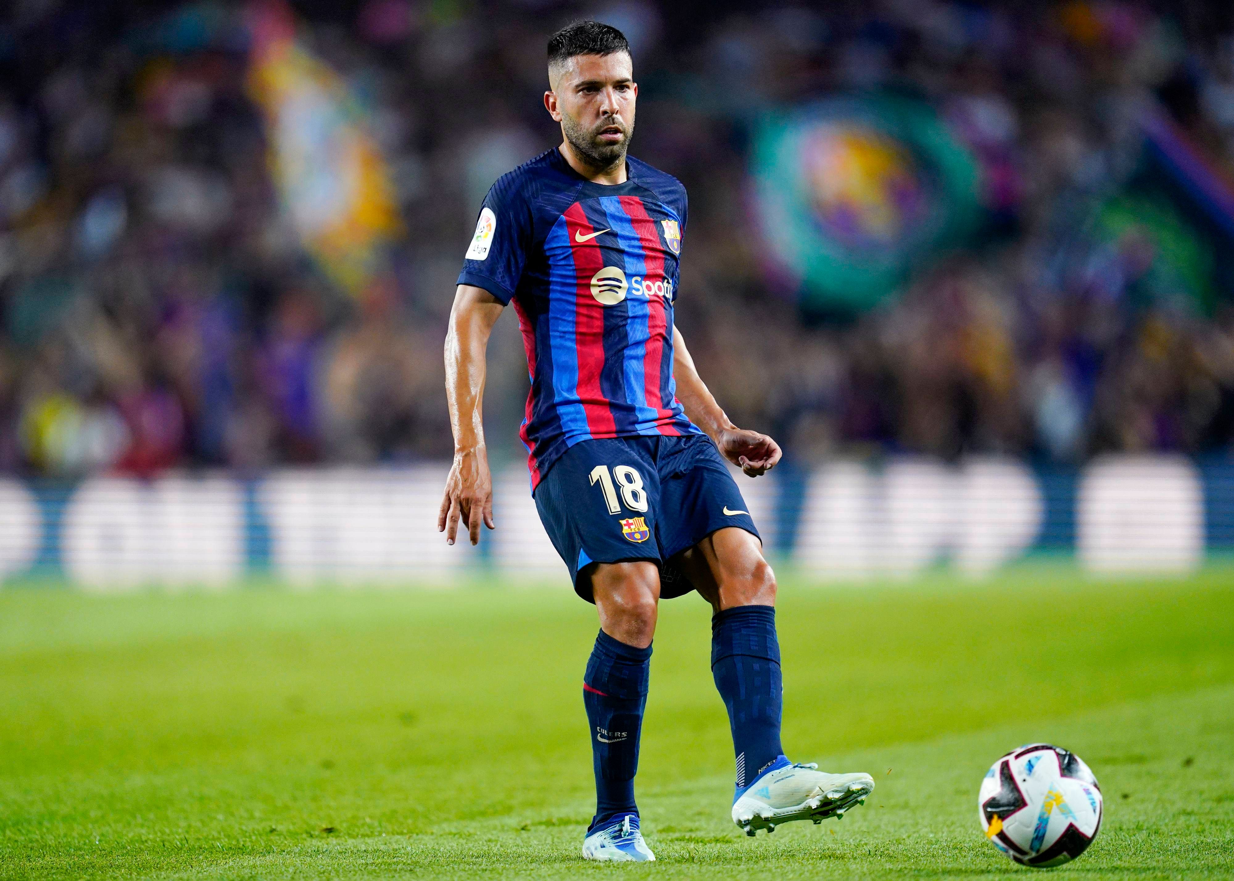  Jordi Alba, durante un partido con el FC Barcelona.