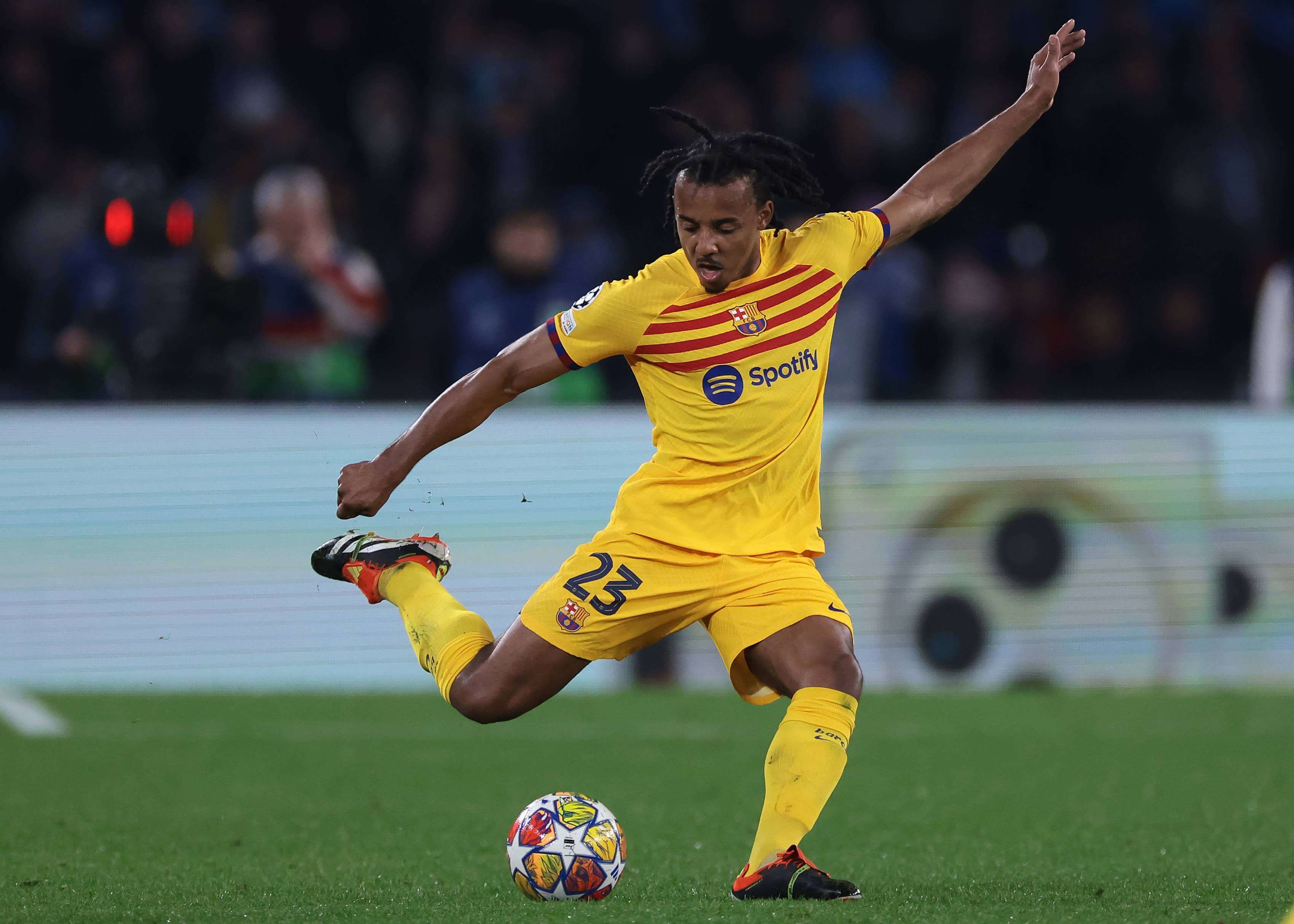 Jules Koundé, en el Nápoles-Barça.