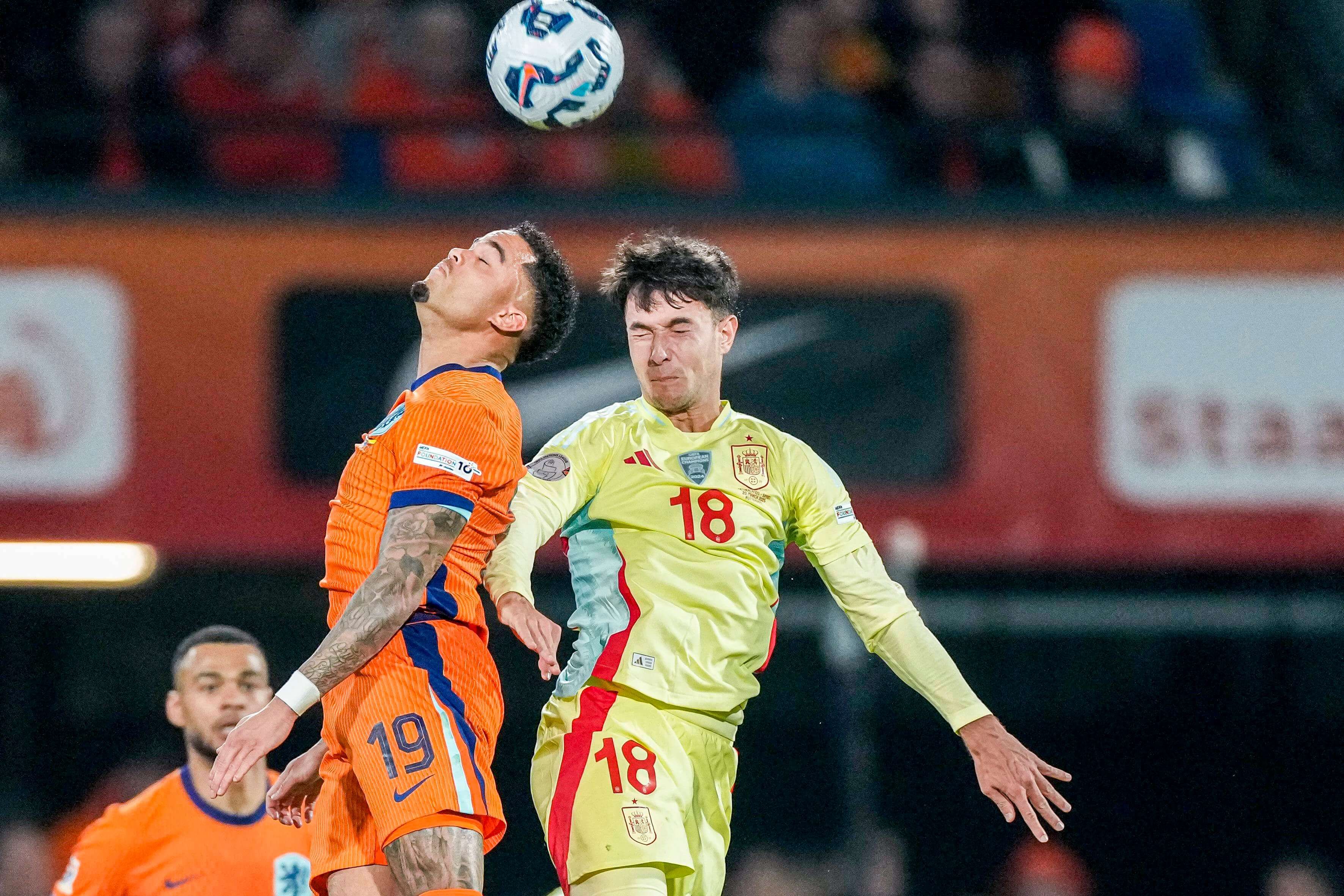 Justin Kluivert, en el Países Bajos-España.