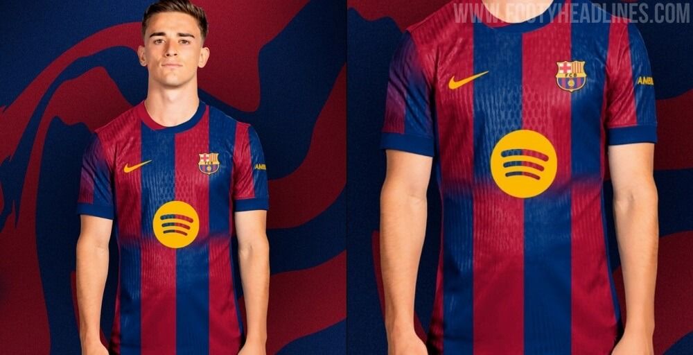 El avance de Footy Headlines de la nueva camiseta del Barcelona para la 25/26.