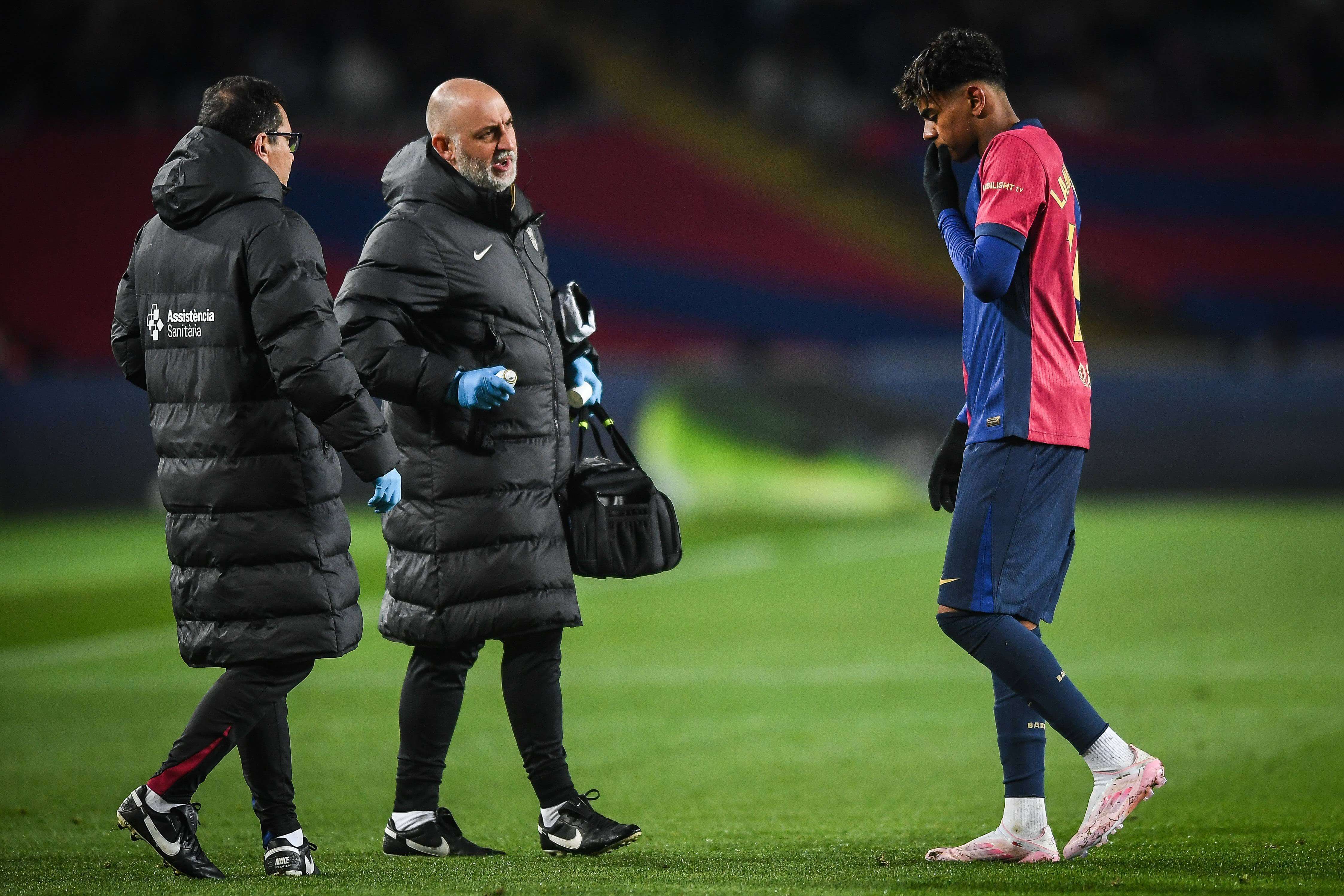  Lamine Yamal se marcha lesionado en el partido frente al Leganés (Cordon Press)