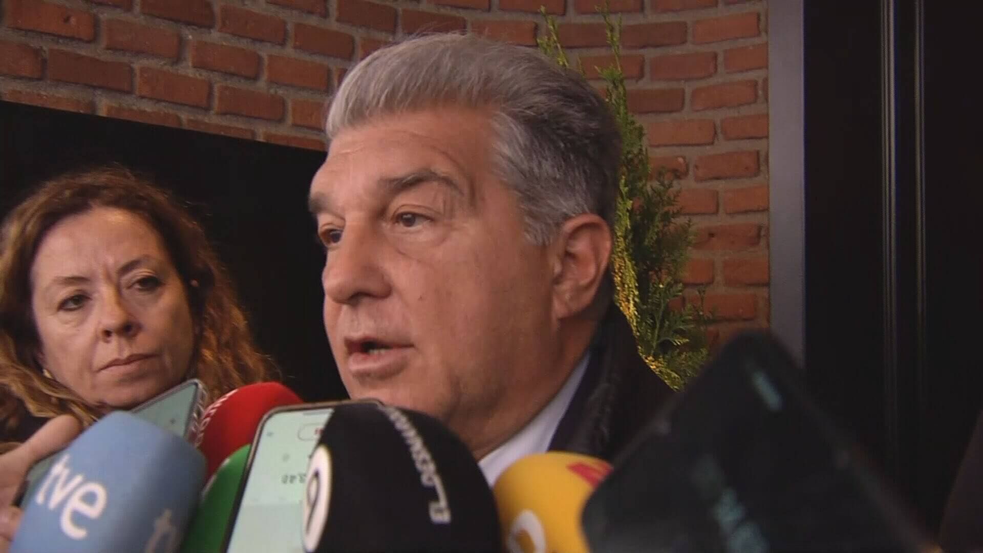 Joan Laporta en la comida de directivas (Fuente: ElDesmarque)