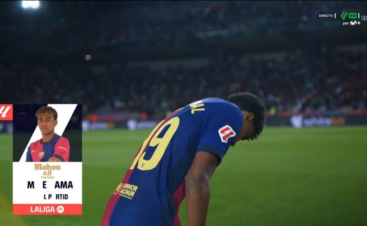 Las imágenes de Lamine Yamal al final del Barça-Getafe.