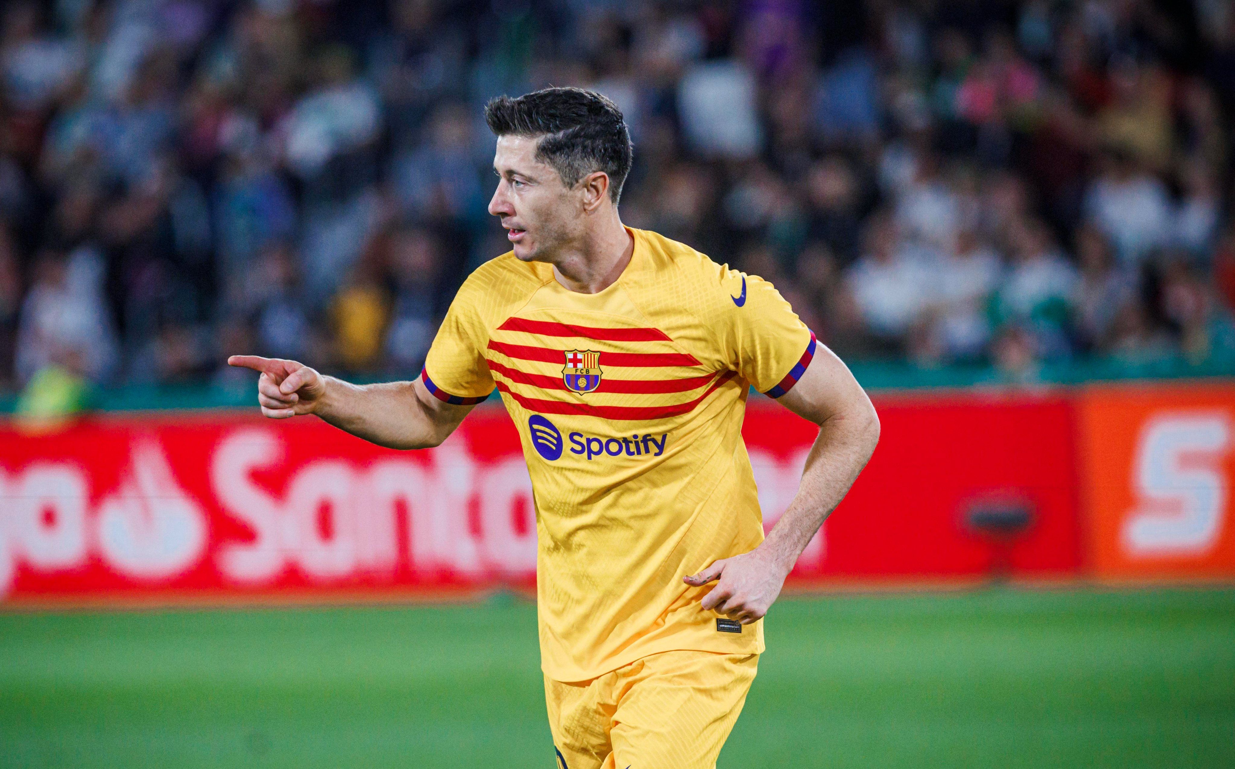  Lewandowski con la cuarta equipación del Barcelona (Foto:LaLiga).