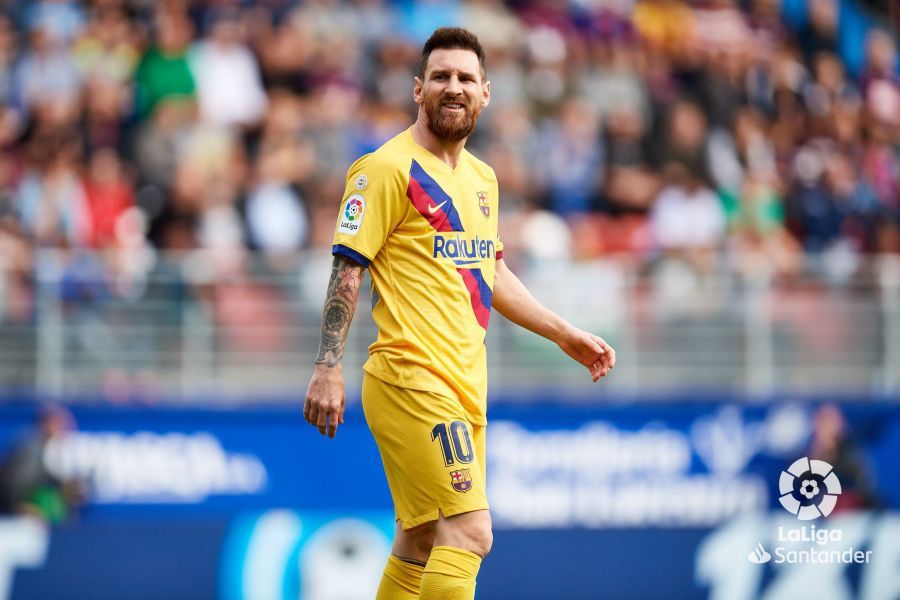 Messi, durante un partido.