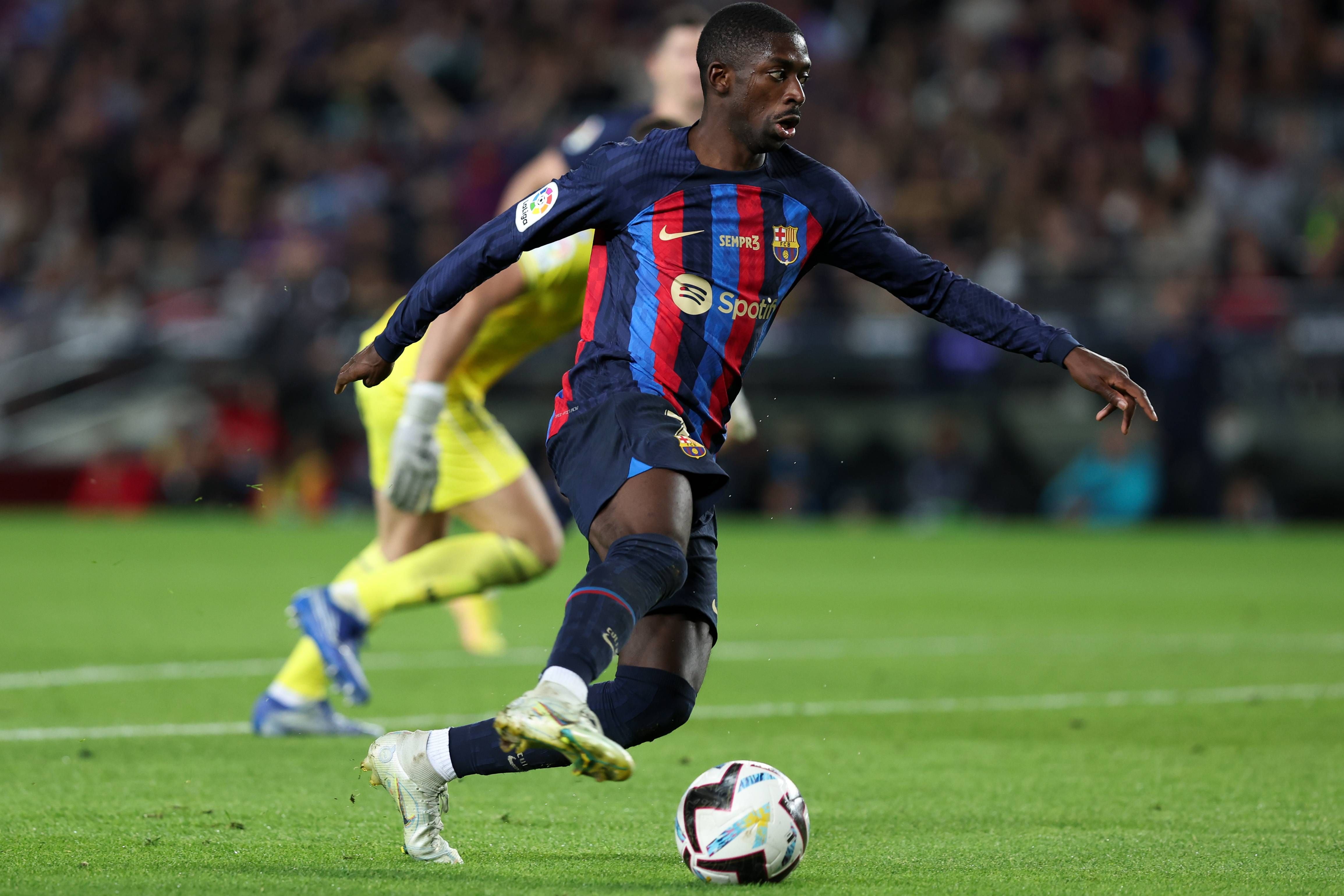  Ousmane Dembélé, en un partido con el Barcelona.