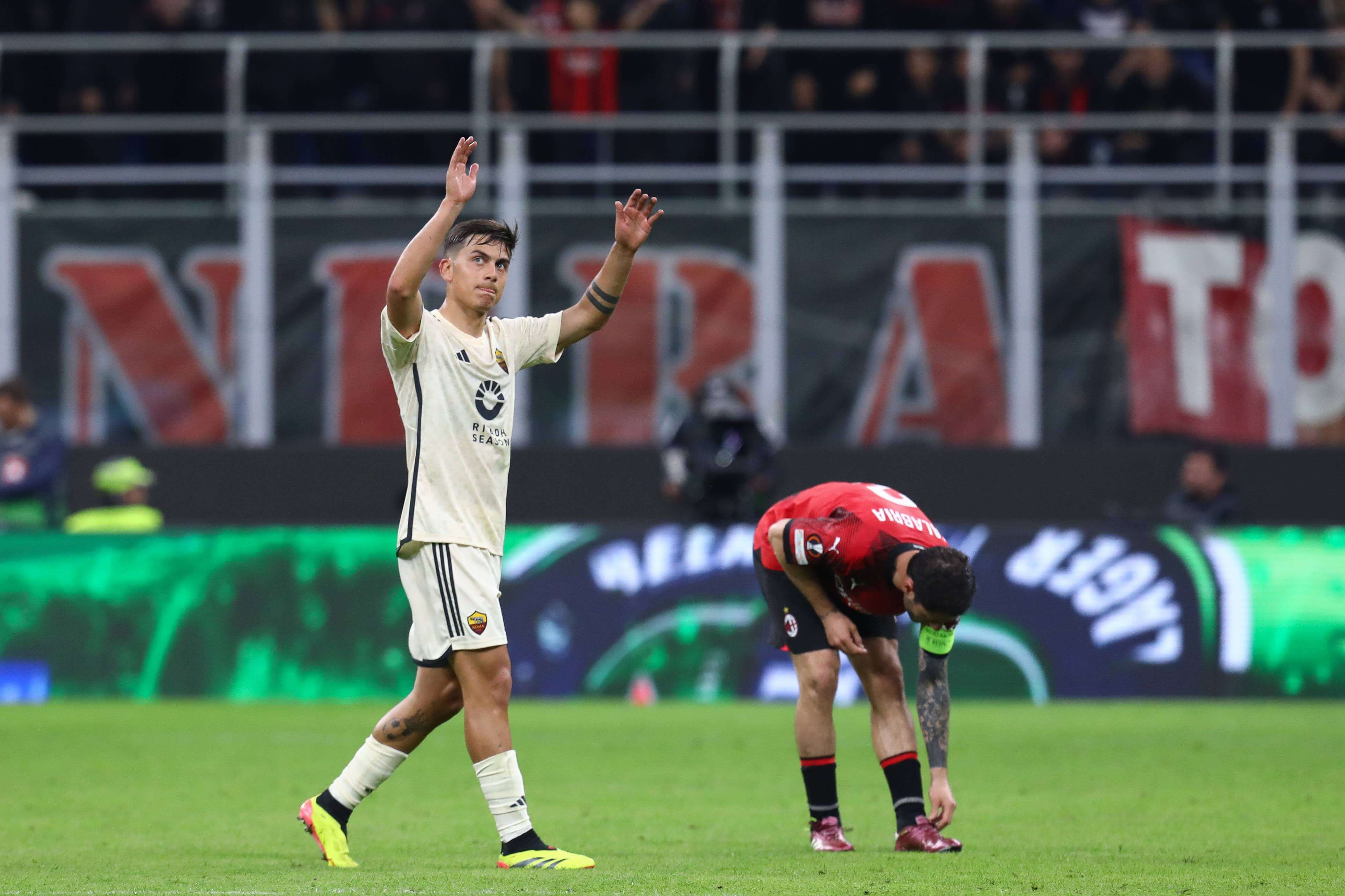  Paulo Dybala, durante el Milan-Roma de Europa League (foto: Cordon Press).