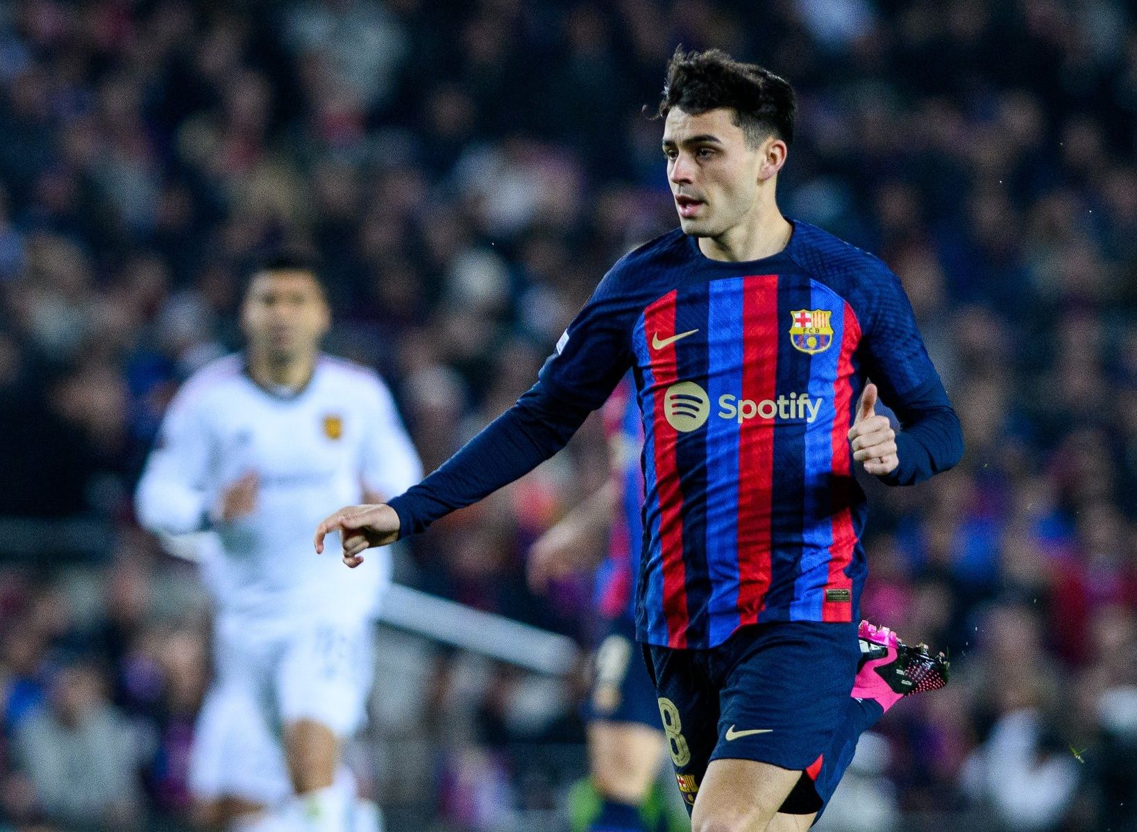 Pedri González, en el Barcelona-Manchester United.