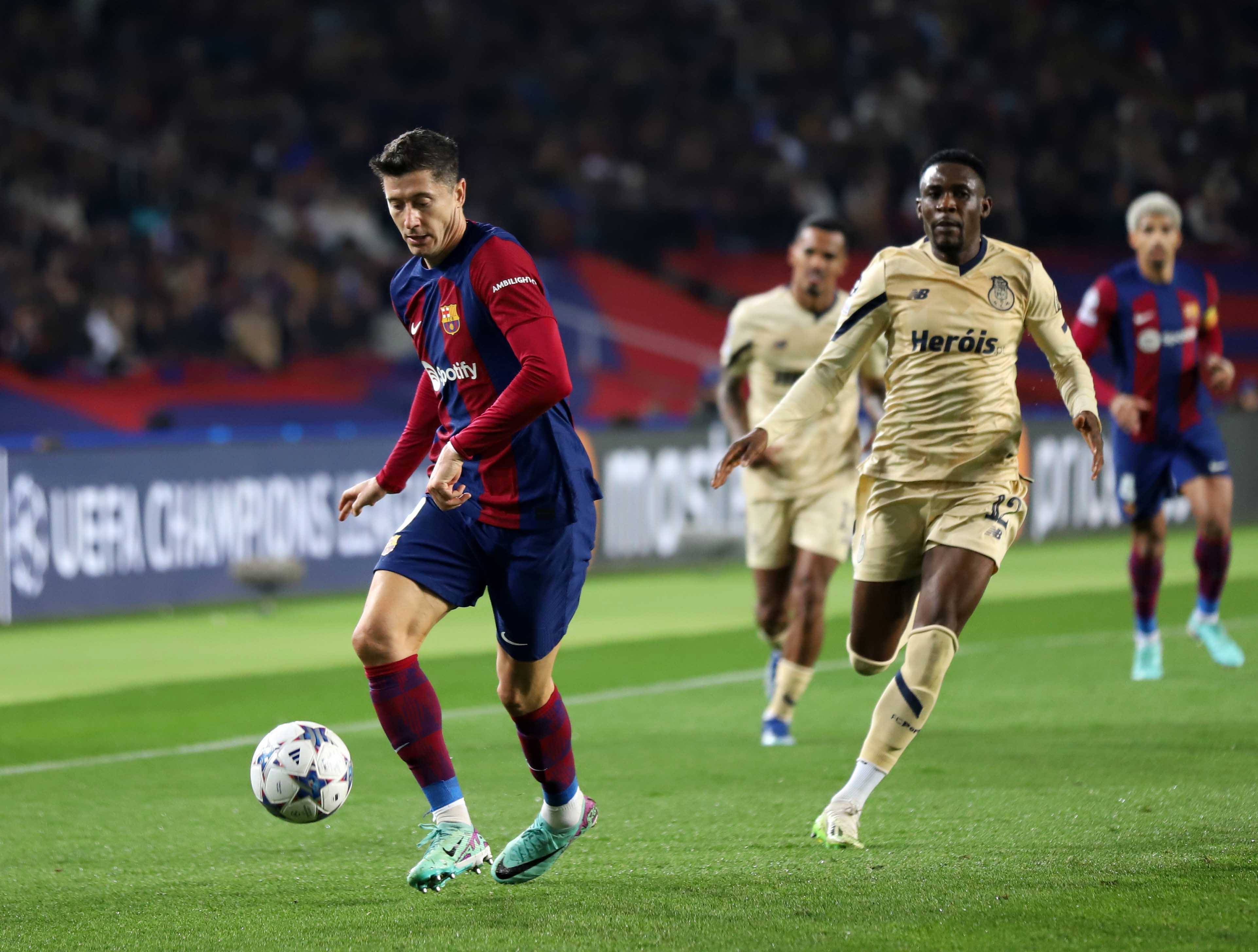  Robert Lewandowski, en el Barça-Oporto.