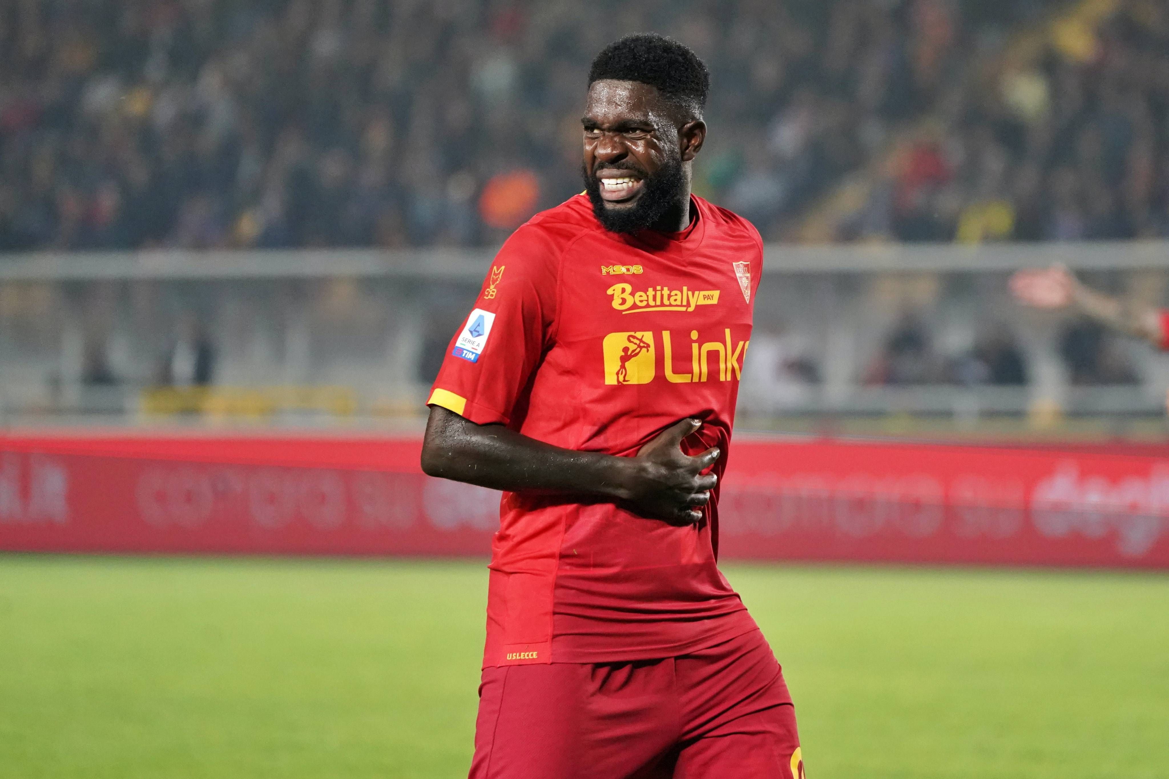  Samuel Umtiti, en un partido con el Lecce.