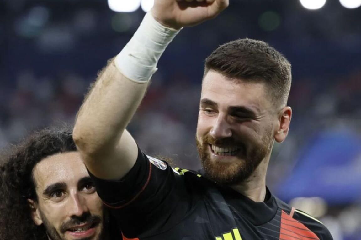  Estelar el portero del Athletic Club Unai Simón en la Eurocopa de Alemania.