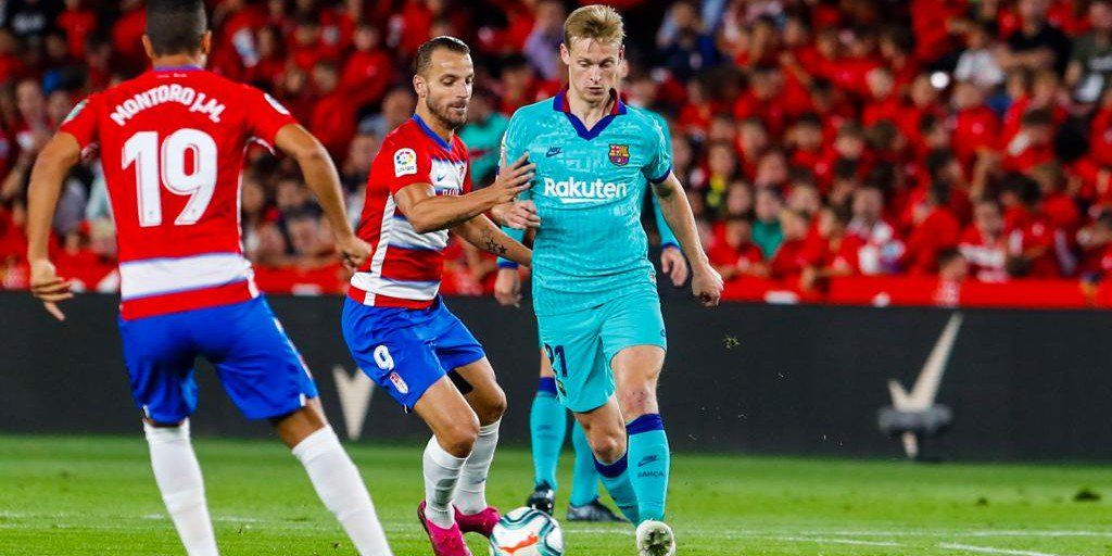  Soldado y De Jong, en el Granada-Barcelona.