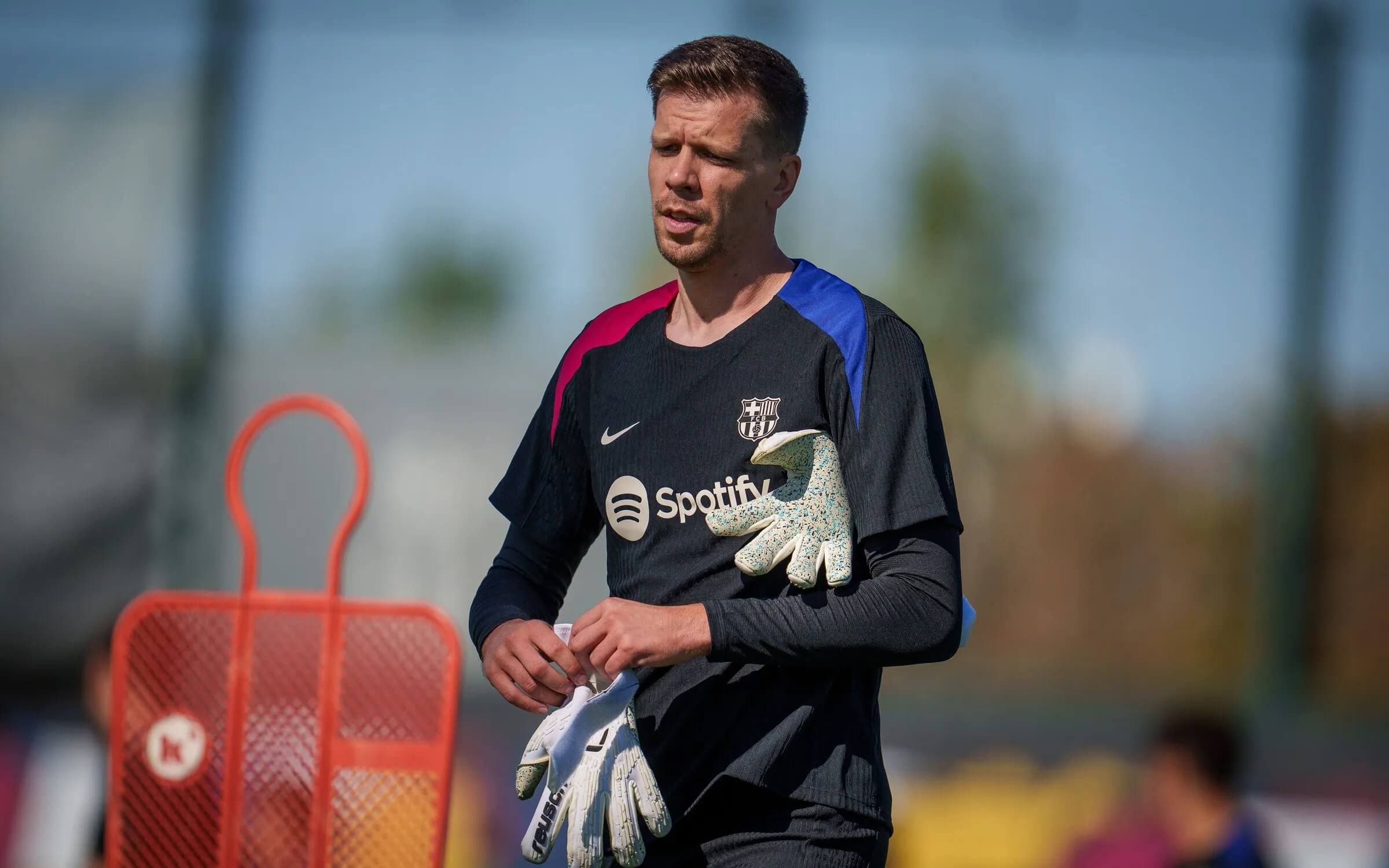  Wojciech Szczesny, en una sesión con el Barcelona.
