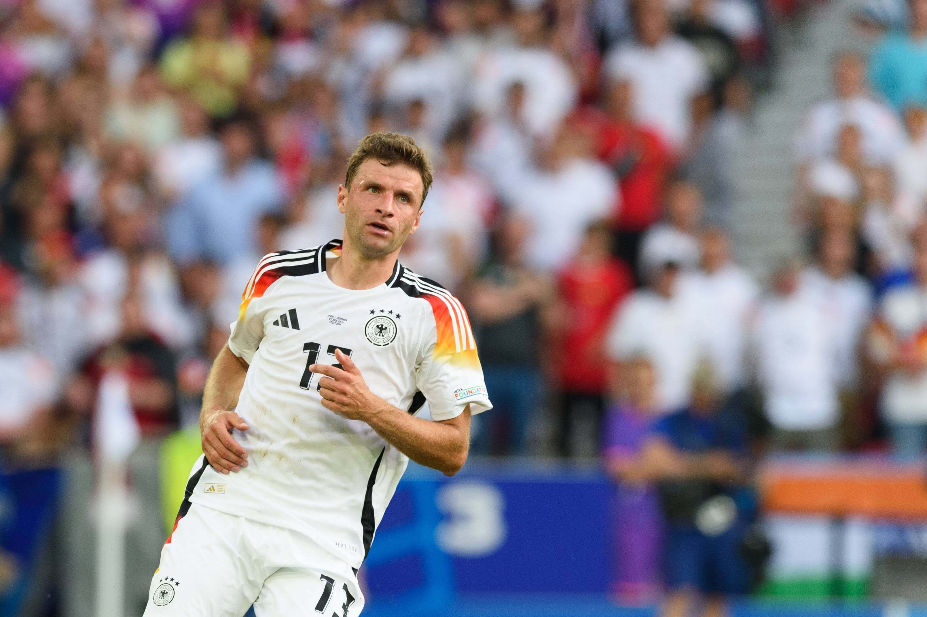  Thomas Müller, en un partido de Alemania durante la Eurocopa.