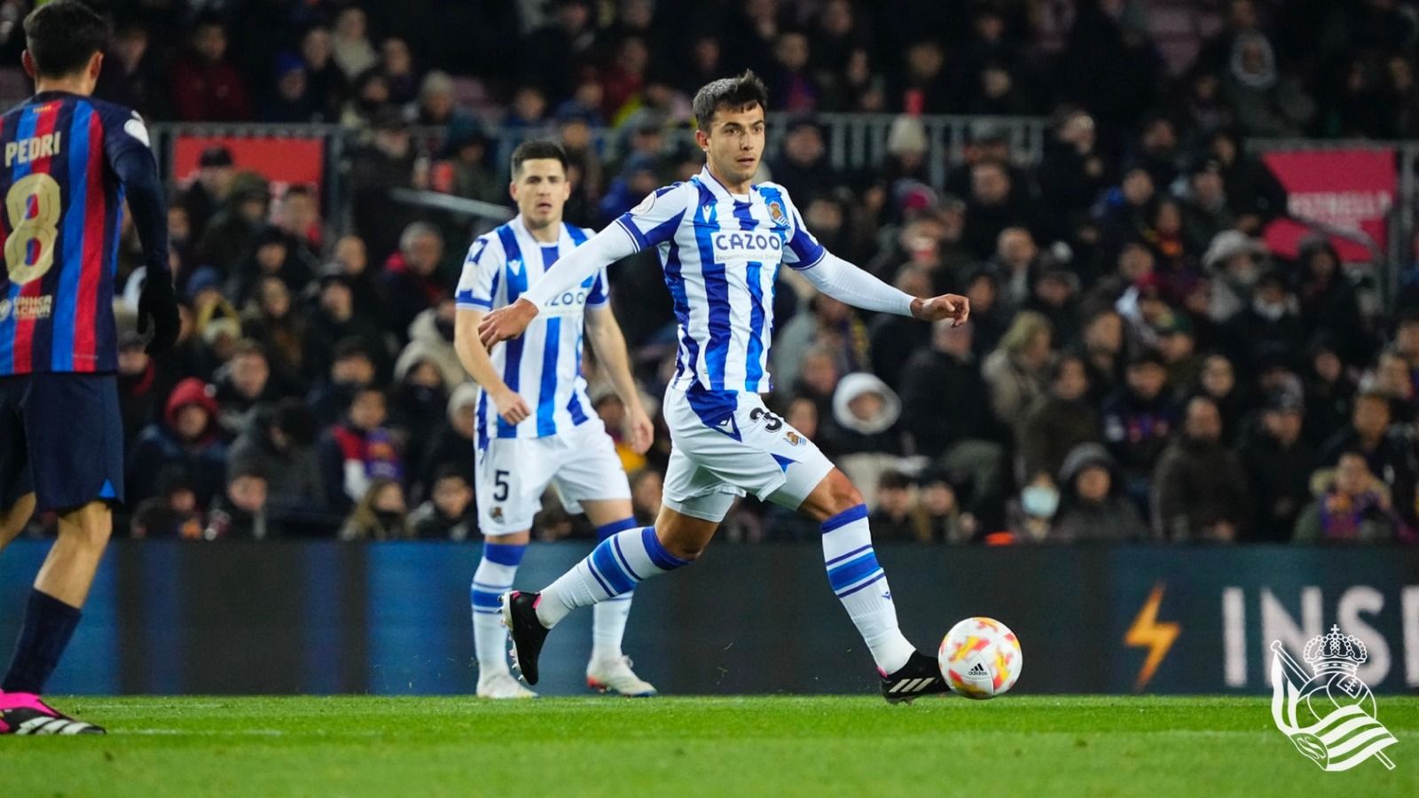  Zubimendi, durante el Barça-Real Sociedad de Copa.