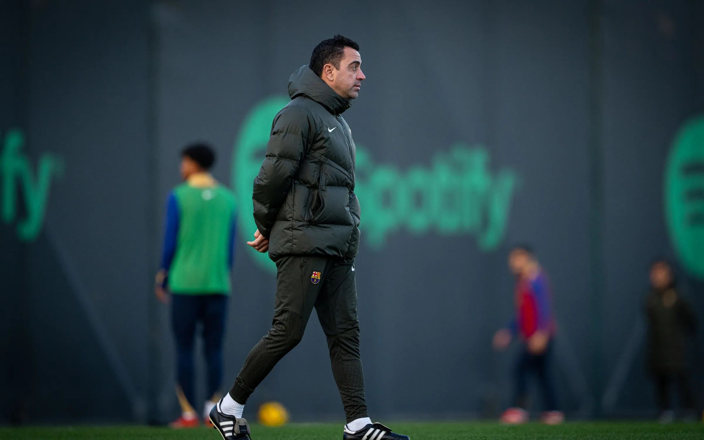  Xavi Hernández, en una sesión del Barcelona.
