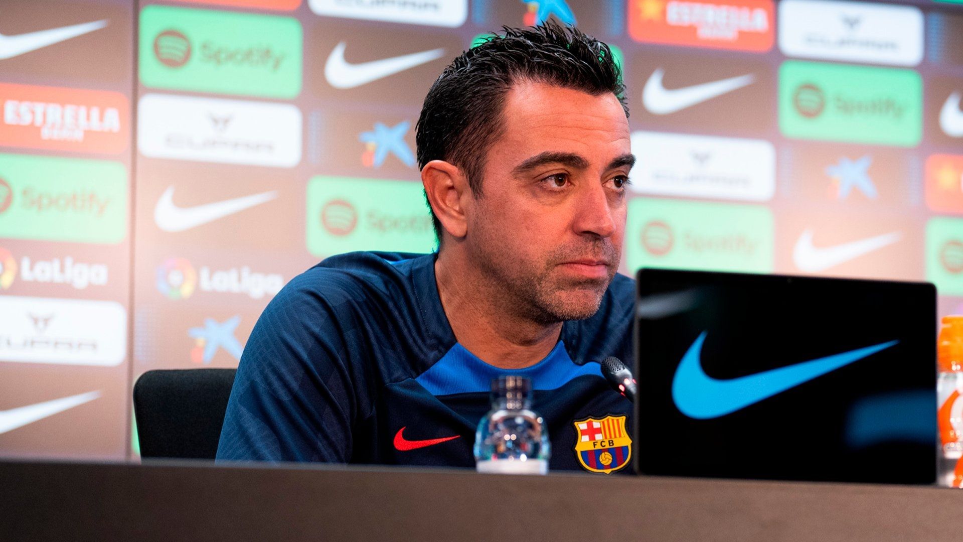  Xavi Hernández, en sala de prensa.