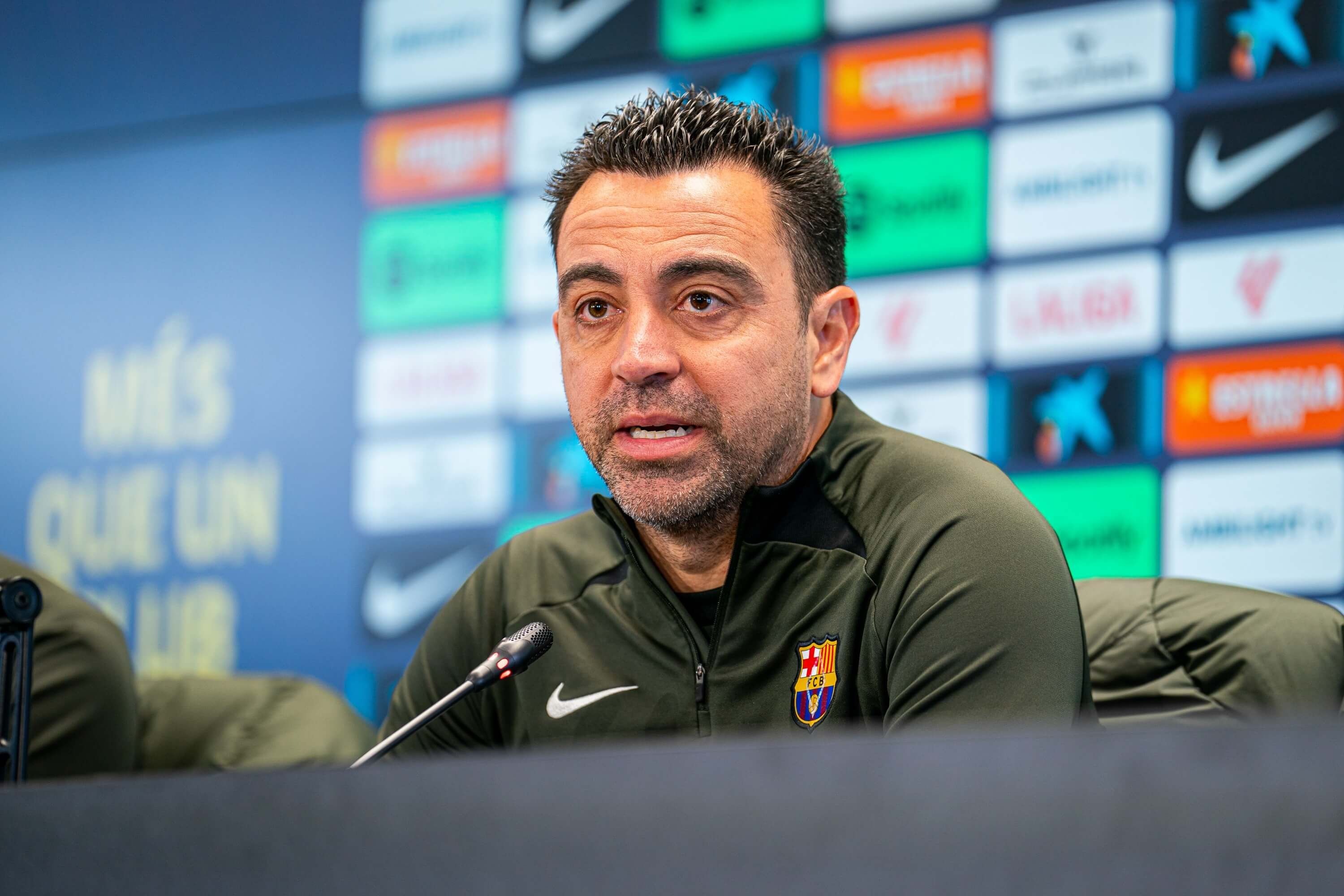  Xavi Hernández, en sala de prensa.