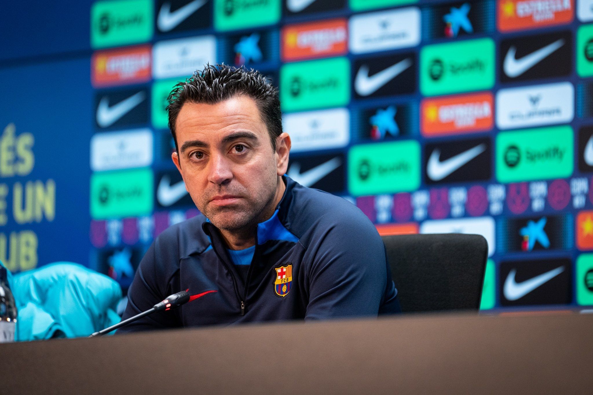  Xavi Hernández, en sala de prensa.