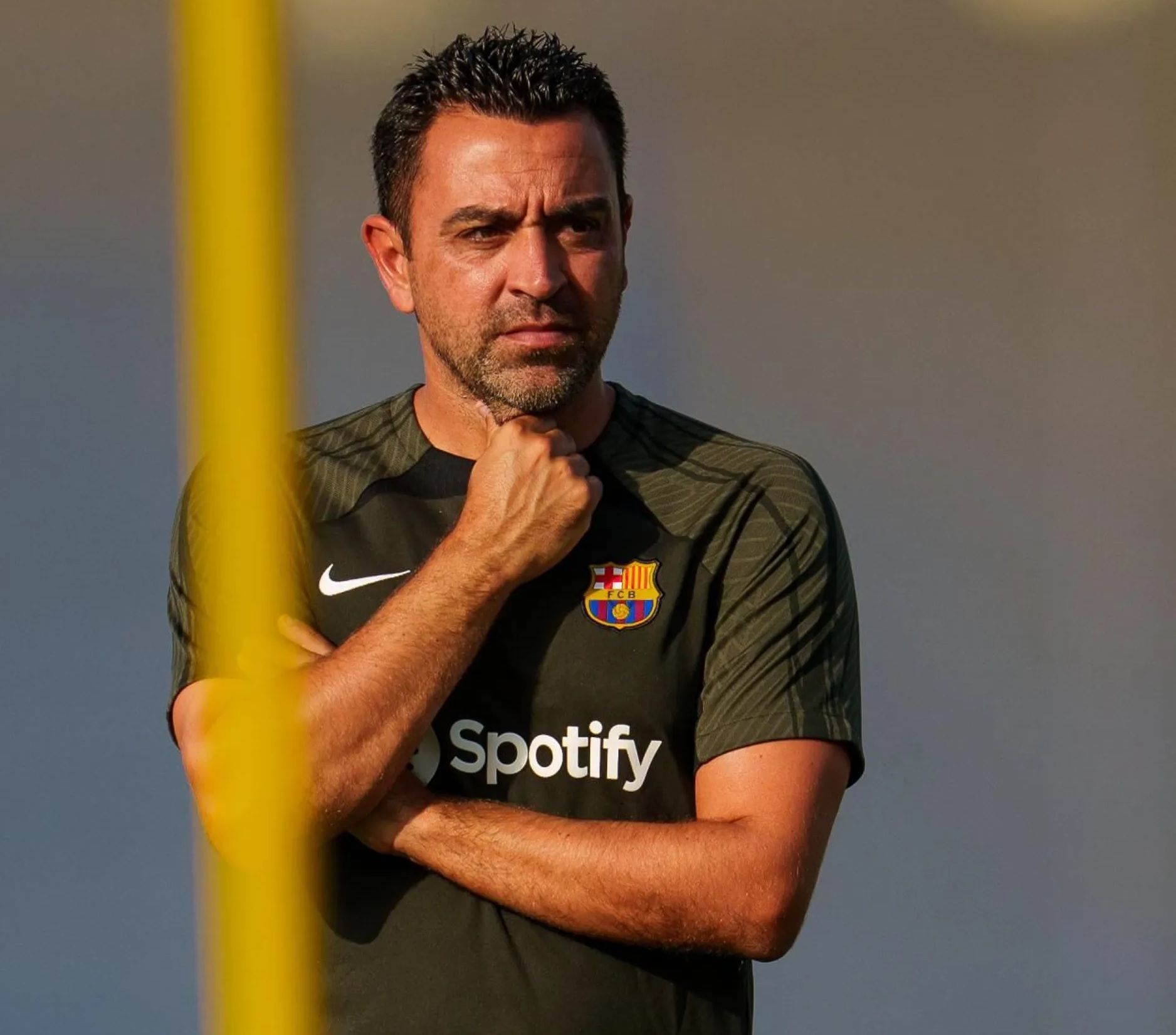  Xavi Hernández, en una sesión del Barcelona.