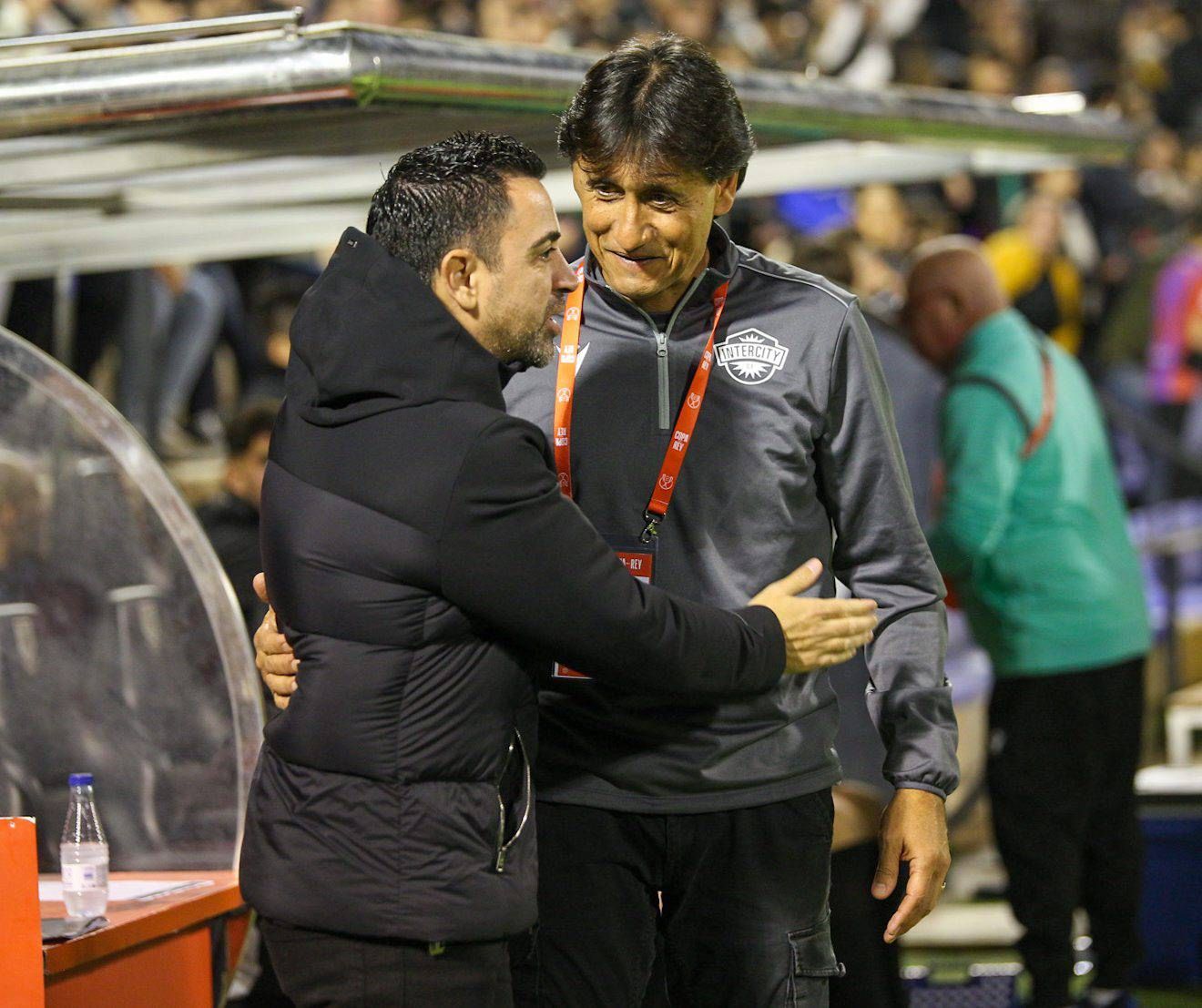 Xavi y Siviero, antes del Intercity-Barça.