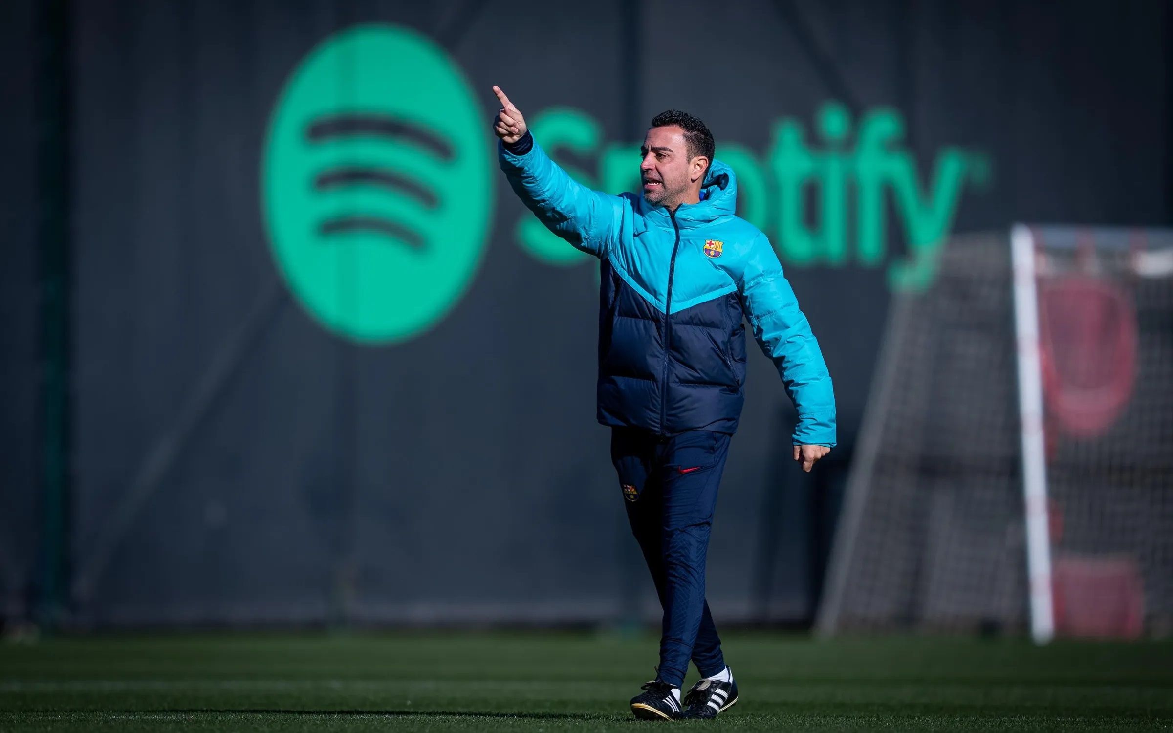 Xavi Hernández, en una sesión del Barcelona.